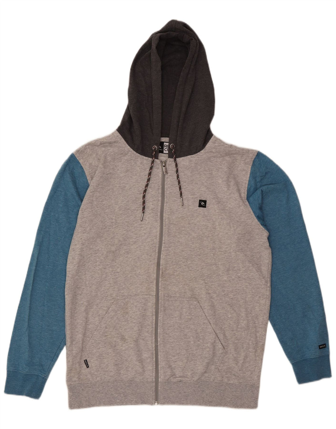 Rip Curl Pull à capuche zippé pour hommes Large Grey Colourblock