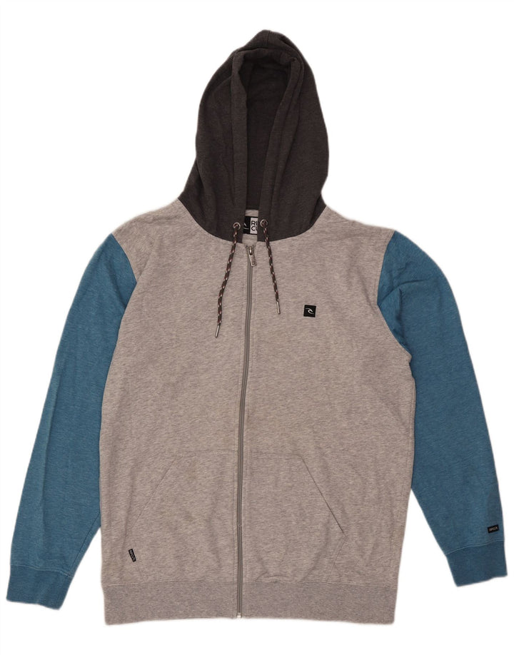 Rip Curl Pull à capuche zippé pour hommes Large Grey Colourblock