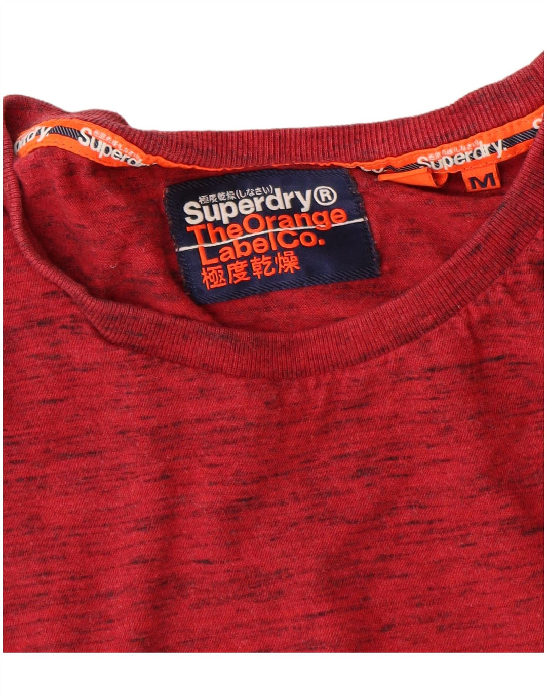 Superdry T-Shirt Homme Rouge Moyen Moucheté Coton