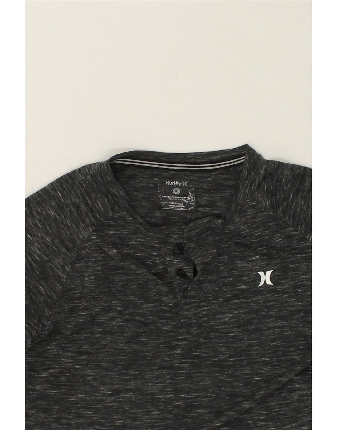 HURLEY Boys T-Shirt Top 12-13 Years XL Grey Flecked Polyester Vintage Hurley and Second-Hand Hurley from Messina Hembry 