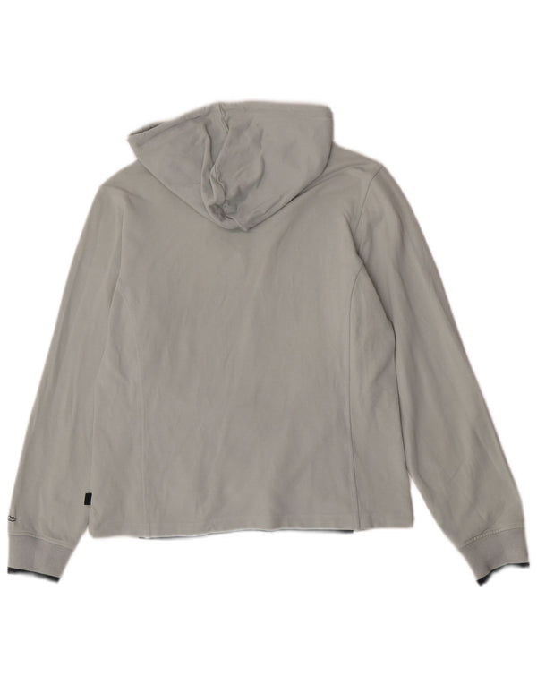 Asics Sweat à capuche pour femme UK 10 Small Gris Coton Sports