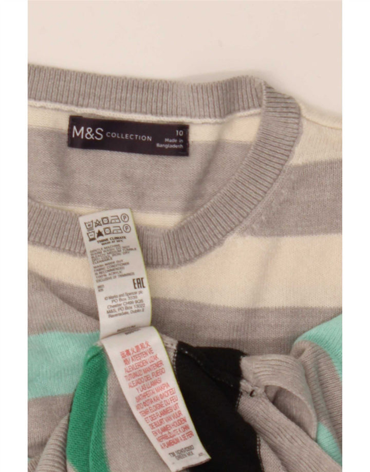 Marks & Spencer Pull ras du cou pour femme UK 10 Small Multicolore