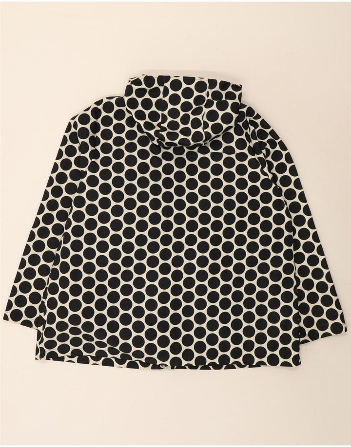 MARKS & SPENCER Veste de pluie à capuche pour femme UK 20 2XL Noir à pois