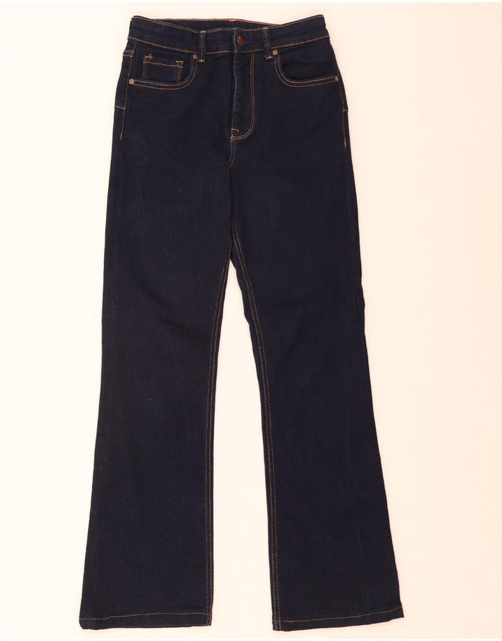 Zara Jean évasé pour femme EU 38 Small W28 L29 Bleu marine