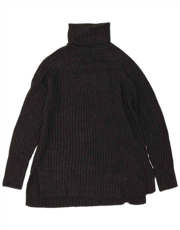 Marks & Spencer Pull col roulé pour femme UK 14 Medium Noir moucheté