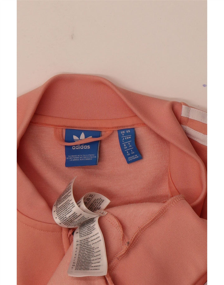 Adidas Veste de survêtement graphique pour femme UK 8 Petit Rose Polyester