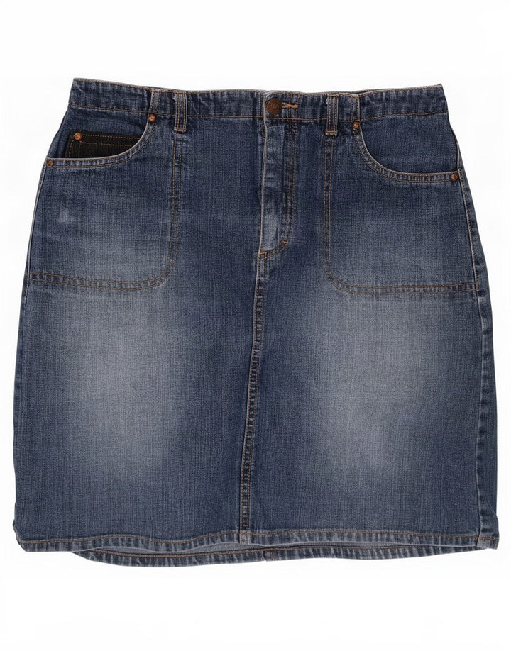 Esprit Mini jupe en jean pour femme EU 36 Small W26 Bleu Coton