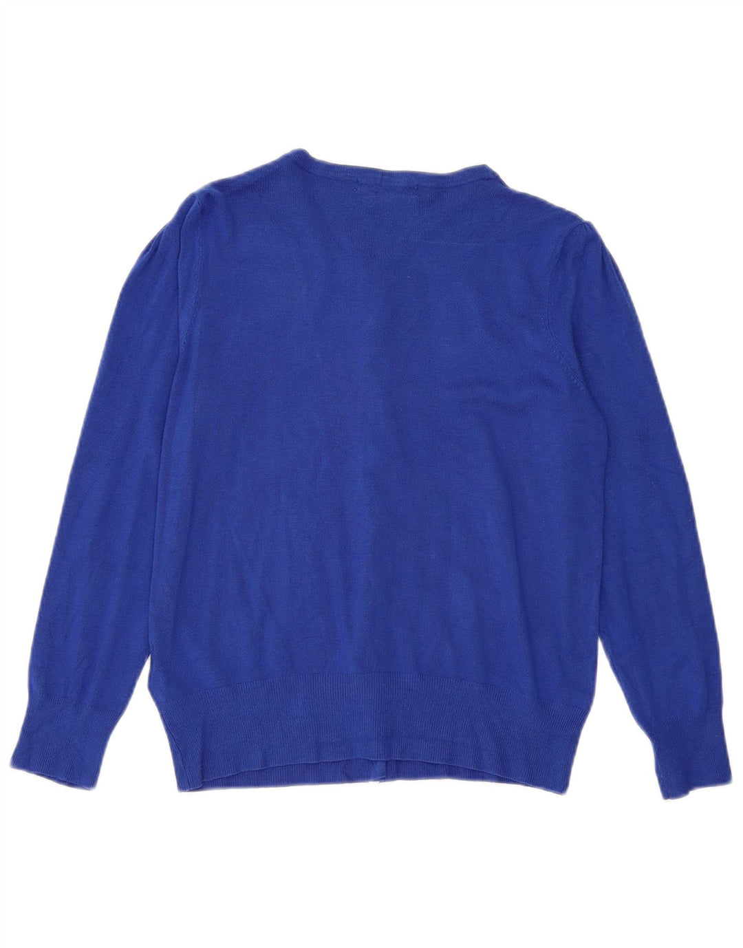 Marks & Spencer Pull Cardigan Femme UK 12 Bleu Moyen Viscose