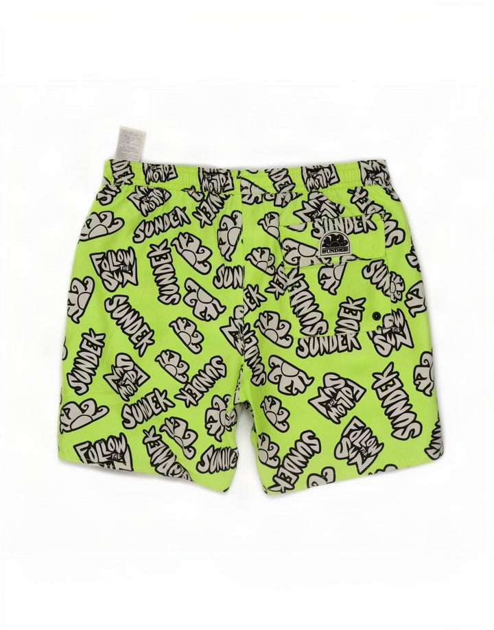 Sundek Short de bain graphique homme vert moyen polyester