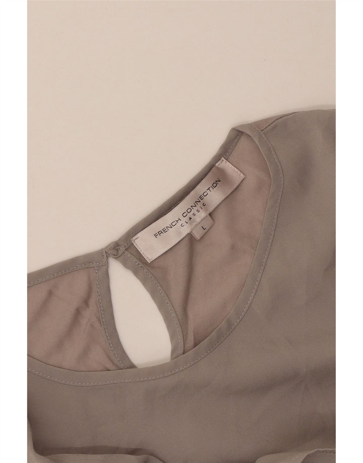 French Connection Chemisier sans manches pour femme UK 44 Large Gris