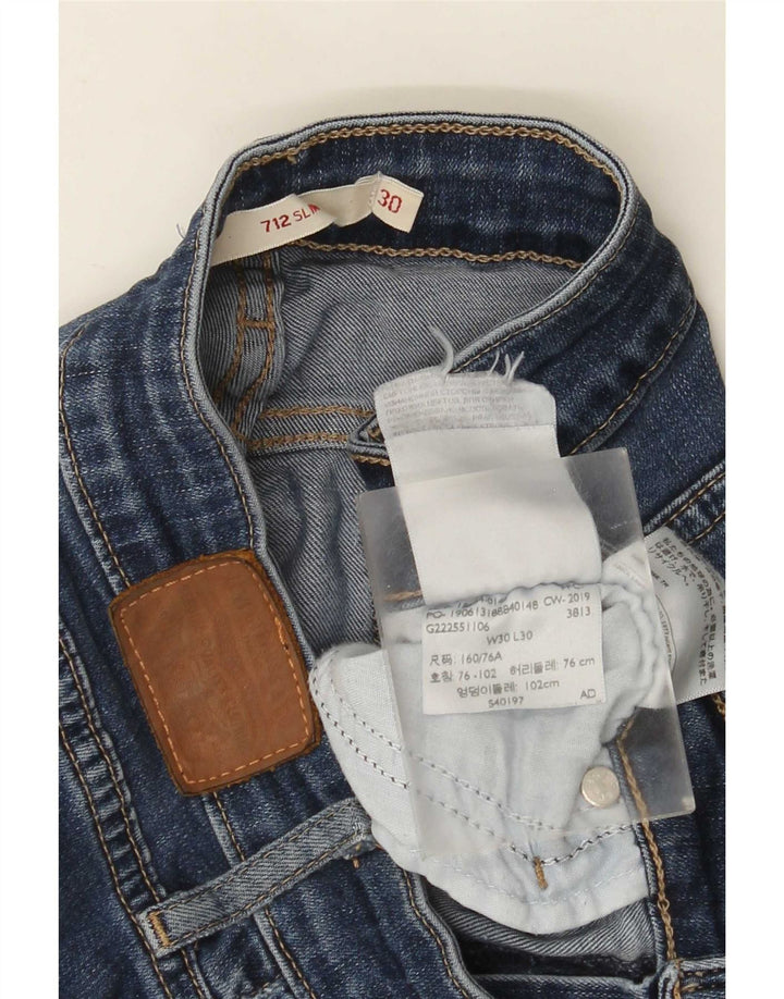 Levi's Jean Slim 712 Femme W30 L30 Bleu Coton