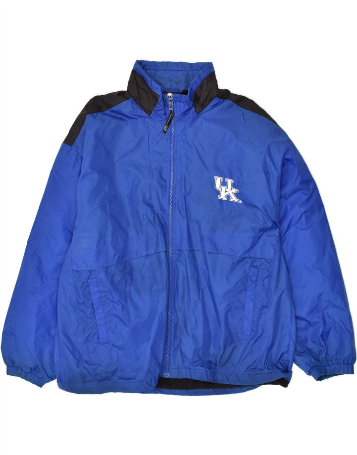 STARTER Mens Rain Jacket UK 42 XL Blue Colourblock Nylon Vintage Starter and Second-Hand Starter from Messina Hembry 