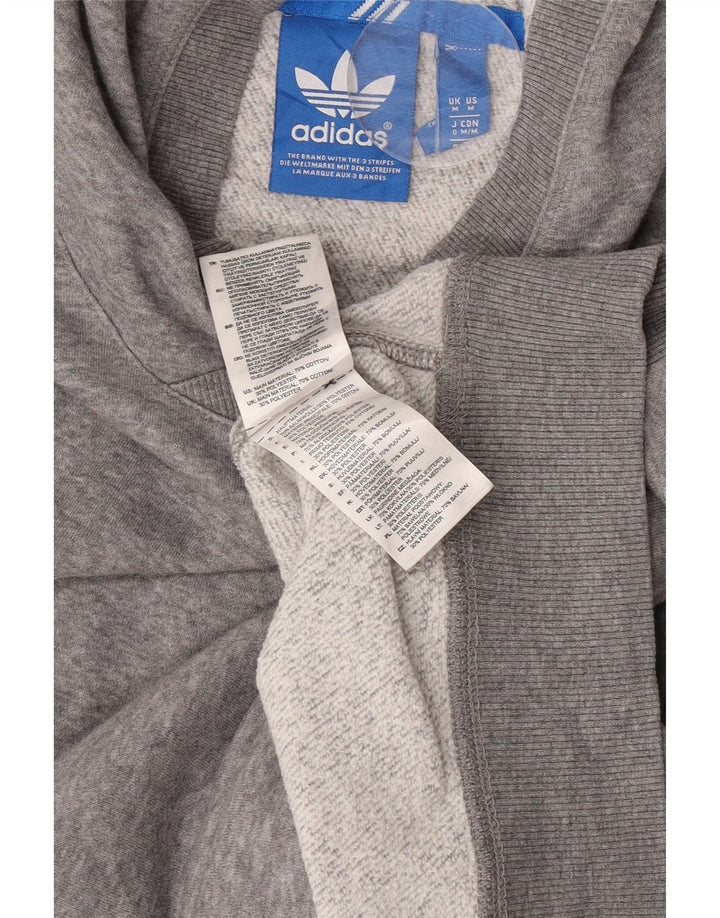 Adidas Pull à capuche en coton moucheté gris moyen pour homme