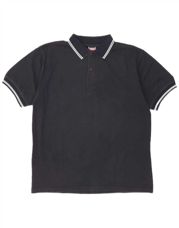 Slam Polo Homme Grand Bleu Marine Coton