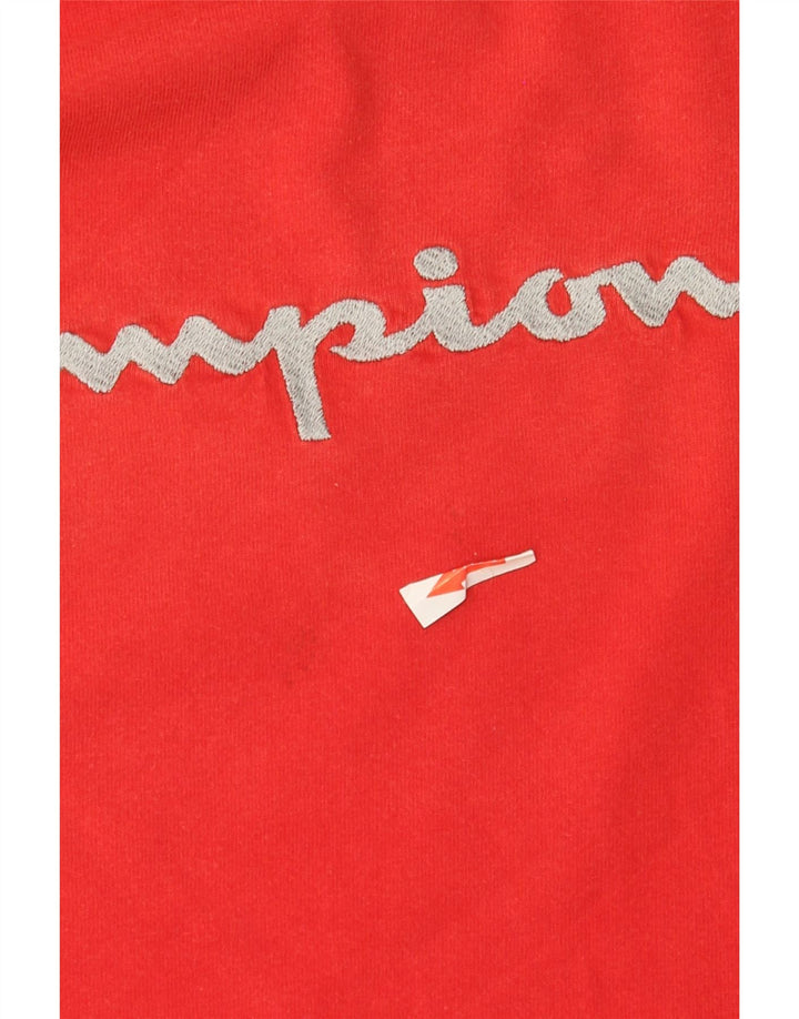 Champion Haut graphique à manches longues pour homme Petit coton rouge