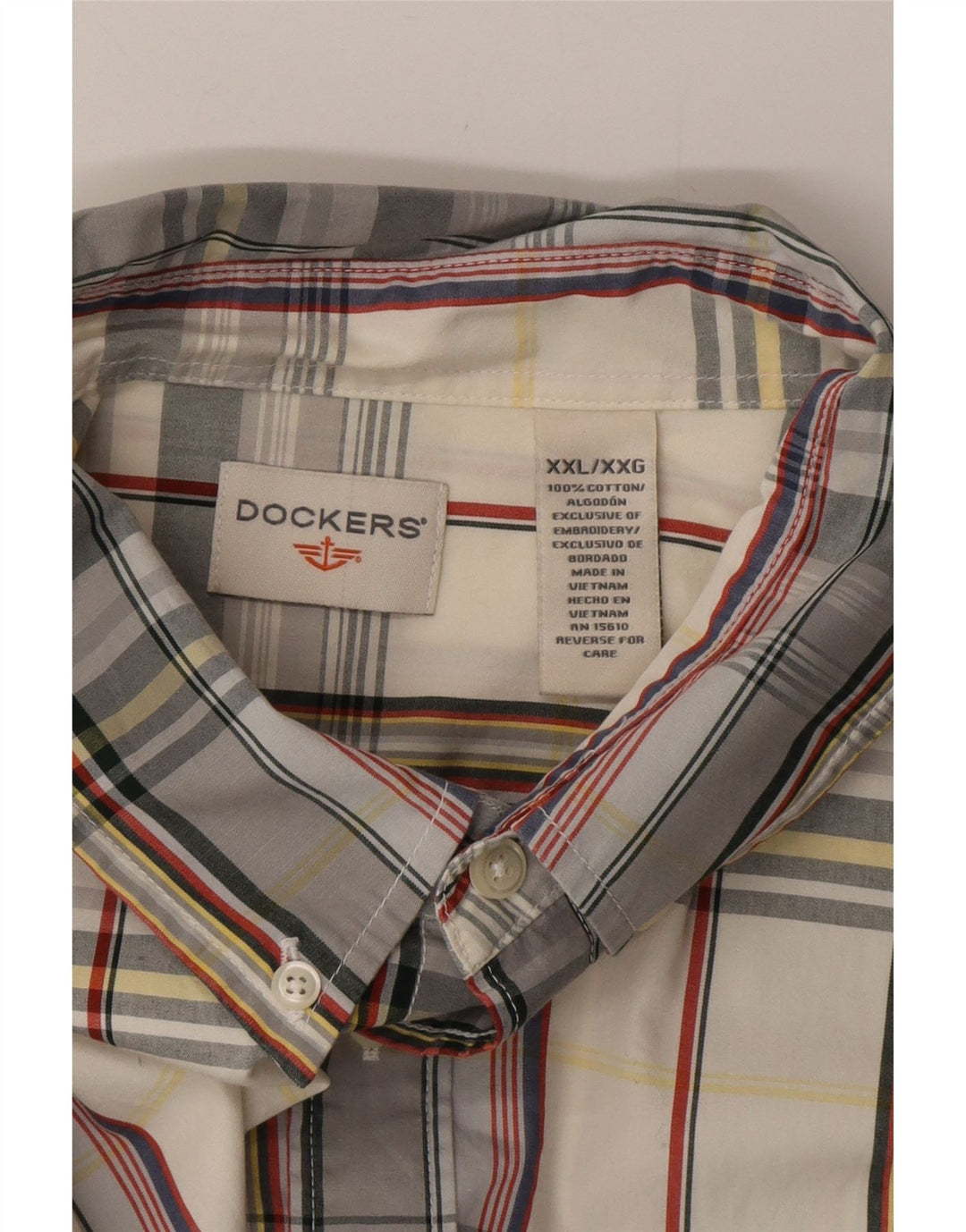 DOCKERS Chemise Homme 2XL Coton à Carreaux Multicolore