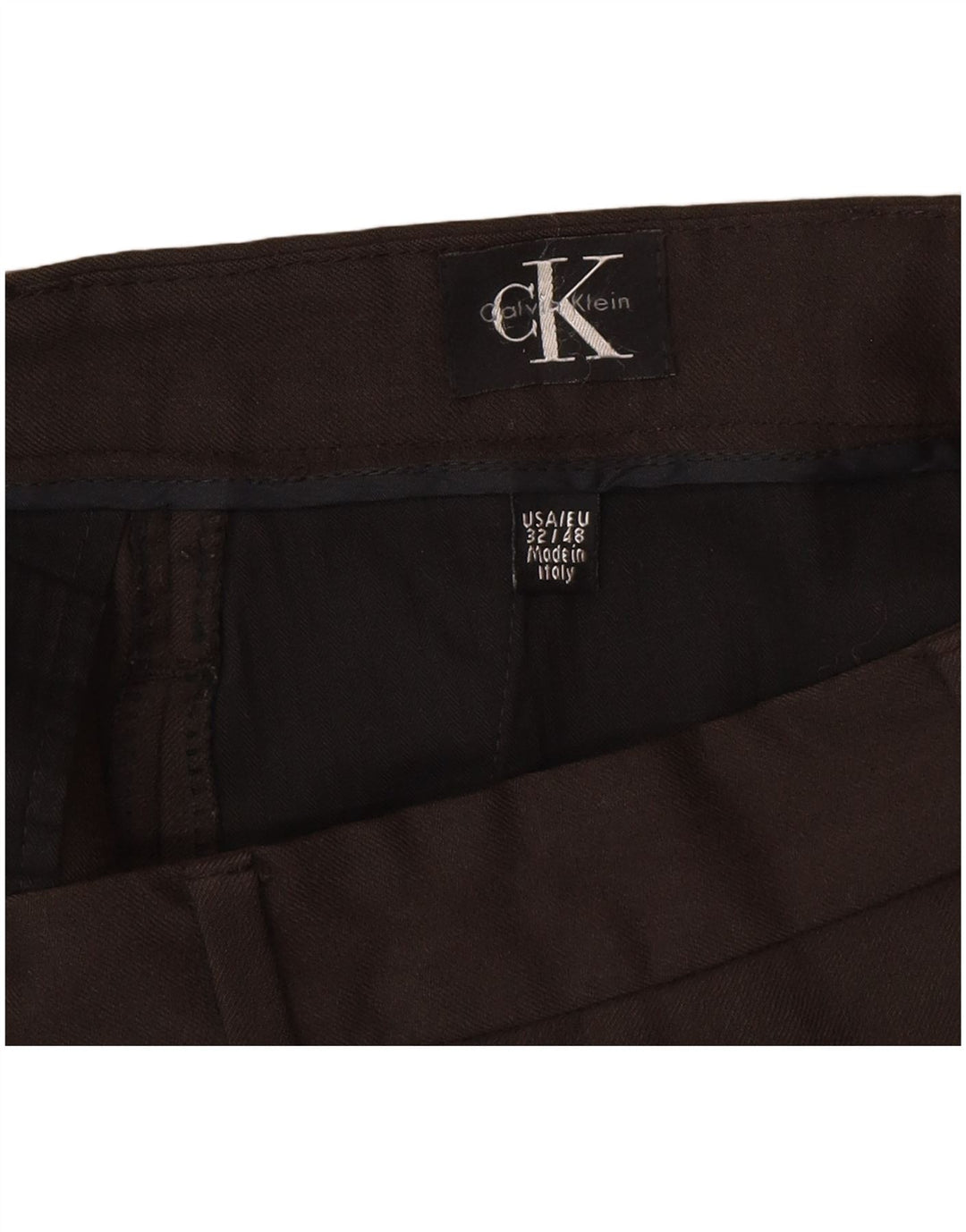 Calvin Klein Pantalon de Costume Droit Femme W32 L30 Marron