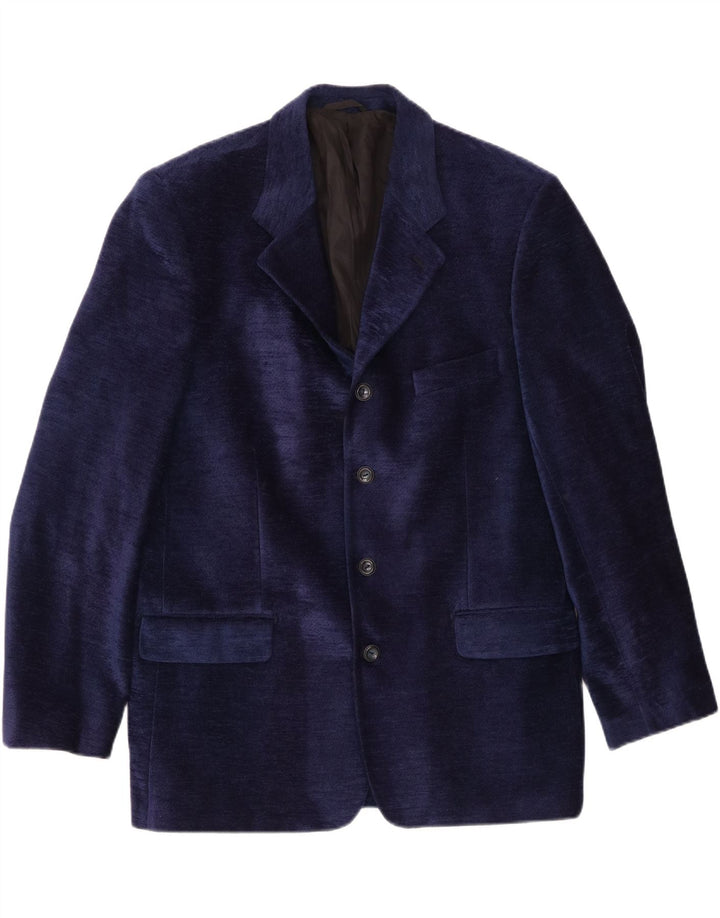 vintage Homme 4 Bouton Blazer Veste UK 40 Grand Bleu Marine