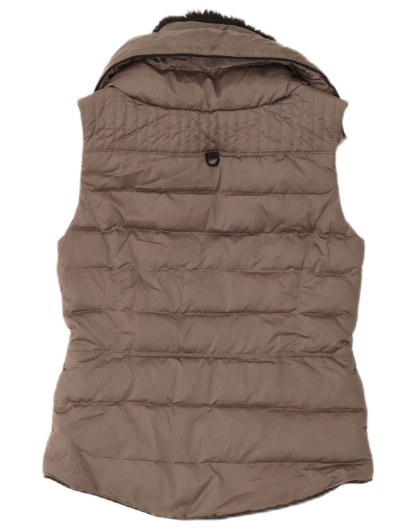 Zara Femme Gilet Rembourré Oversize UK 6 XS Gris Polyester
