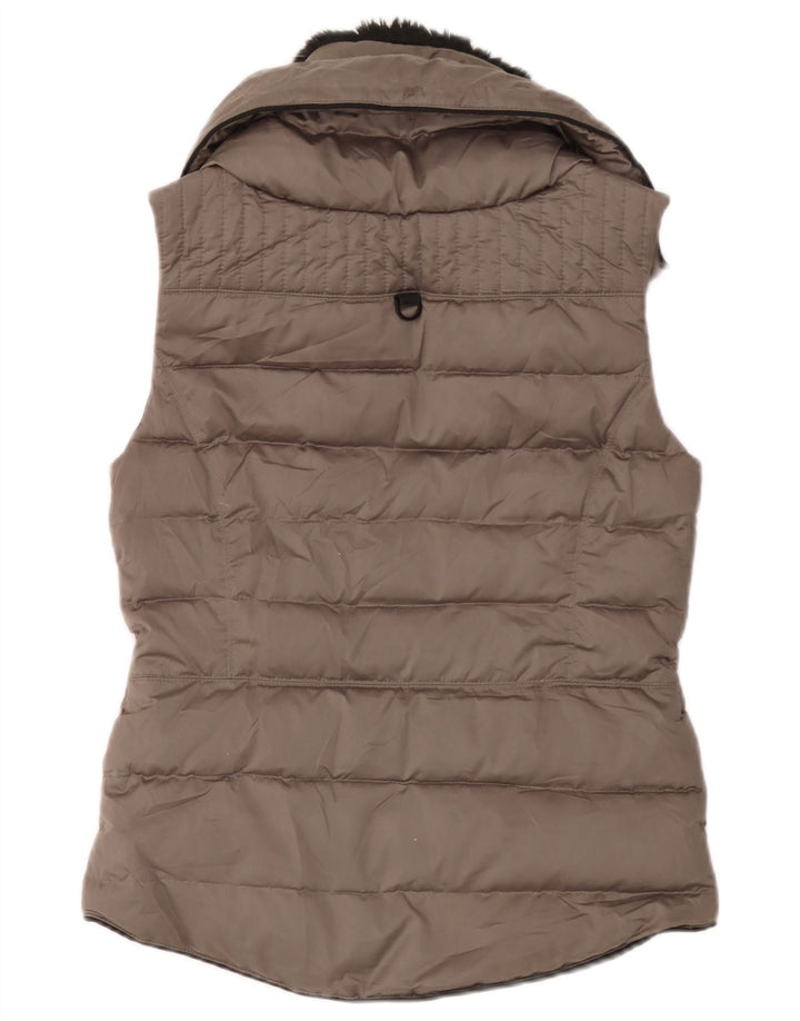 Zara Femme Gilet Rembourré Oversize UK 6 XS Gris Polyester