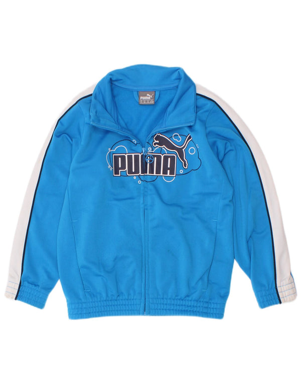 Puma Veste de Survêtement Graphique Garçon 2-3 Ans Bleu Colorblock