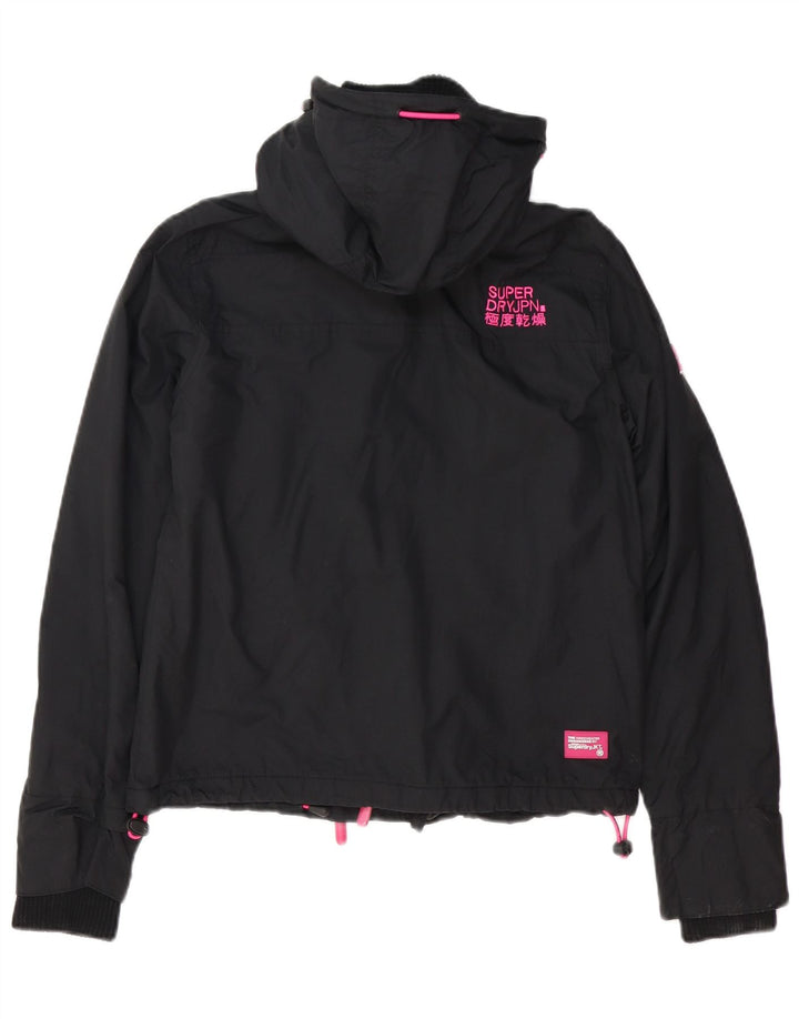 SUPERDRY Veste coupe-vent surdimensionnée pour femme UK 10 Small Noir