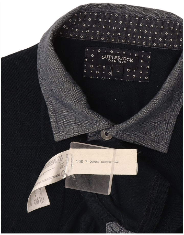 Gutteridge Polo Homme Grand Bleu Marine Coton