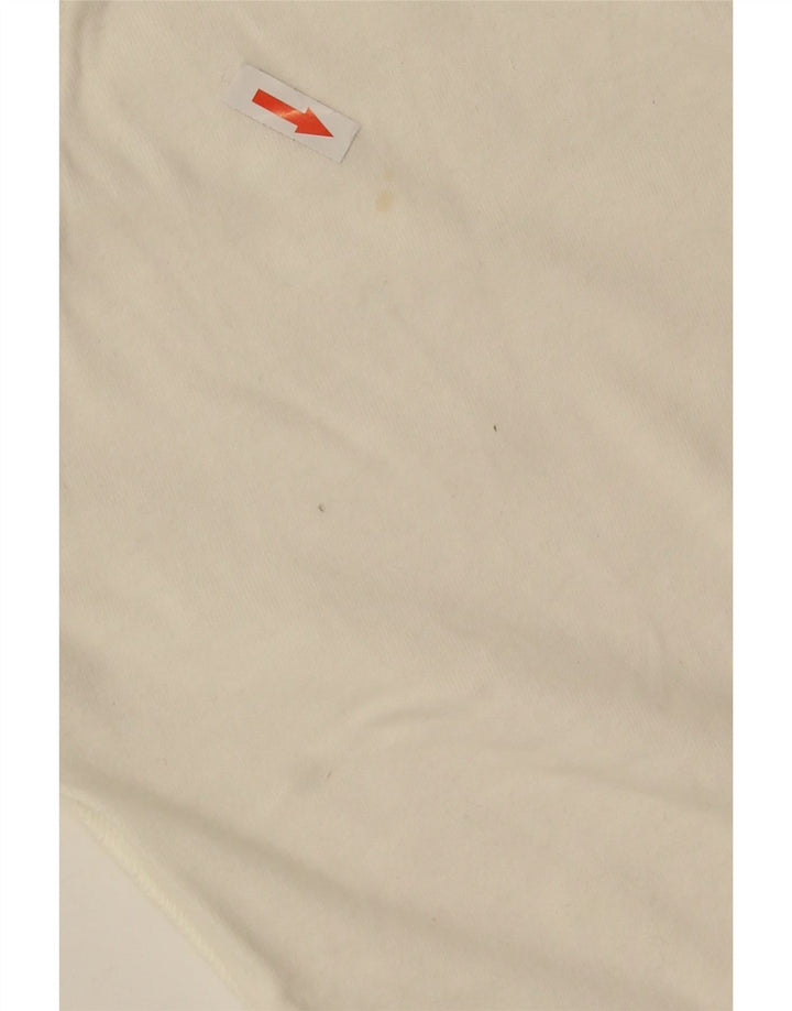 Arena Femme Graphique Surdimensionné Survêtement Top Veste Petit Blanc Cassé Coton