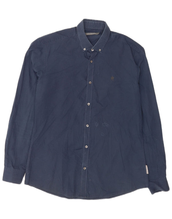 French Connection Chemise Homme Large Bleu Marine Coton