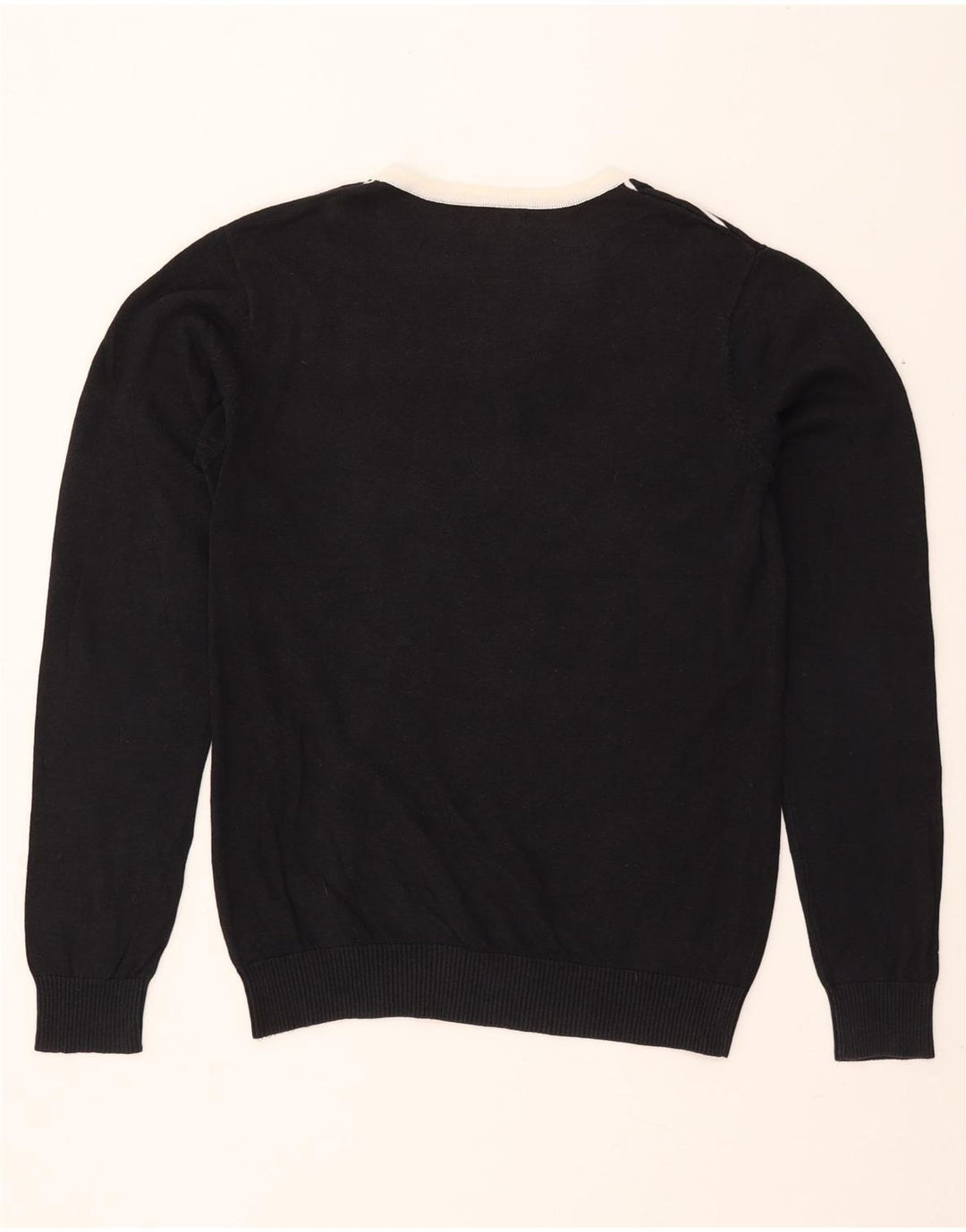 JACK & JONES Pull Col V Homme Large Noir Rayé