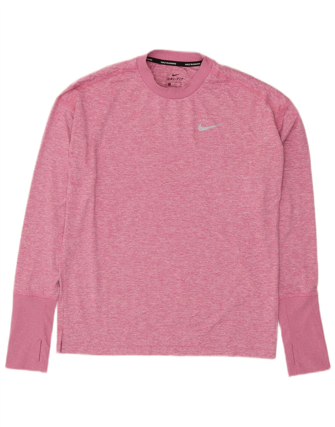 NIKE Haut Dri Fit à manches longues pour hommes, petit rose moucheté