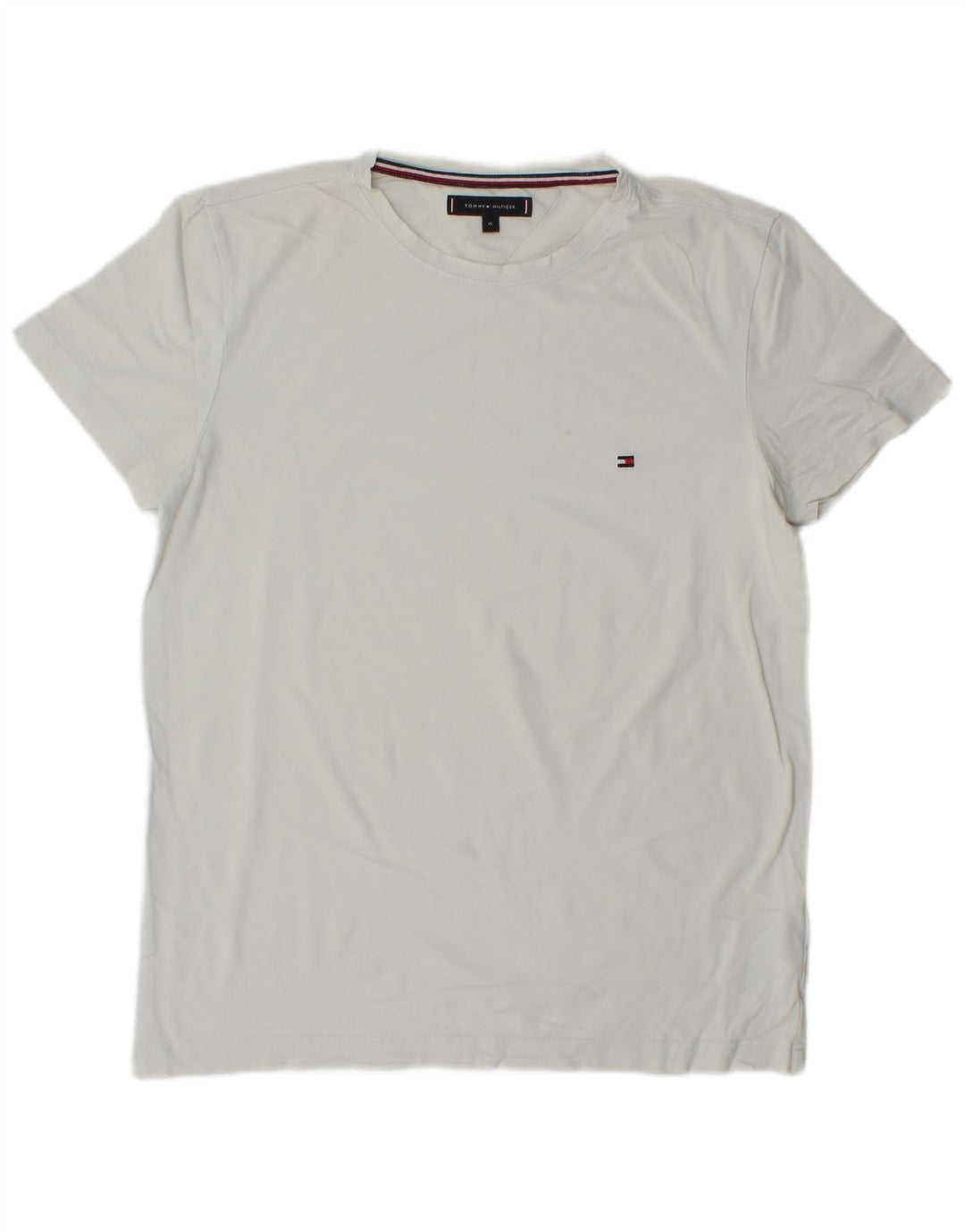 Tommy Hilfiger T-Shirt Homme Blanc Moyen Coton