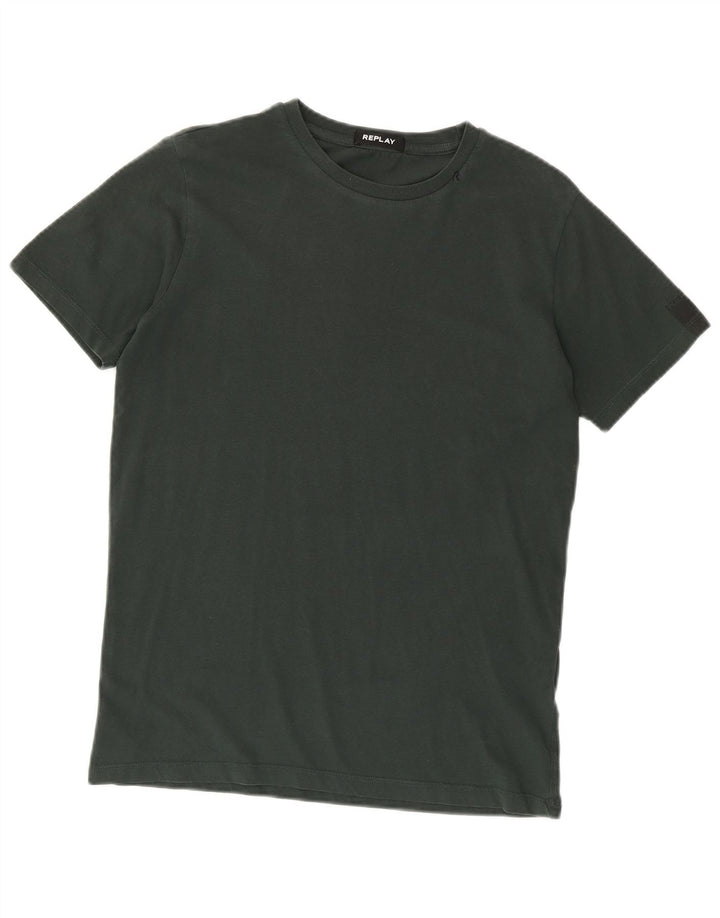 Replay T-Shirt Homme Vert Moyen Coton