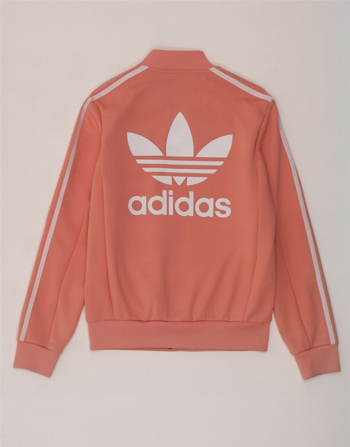 Adidas Veste de survêtement surdimensionnée graphique pour femme UK 8 Small Rose