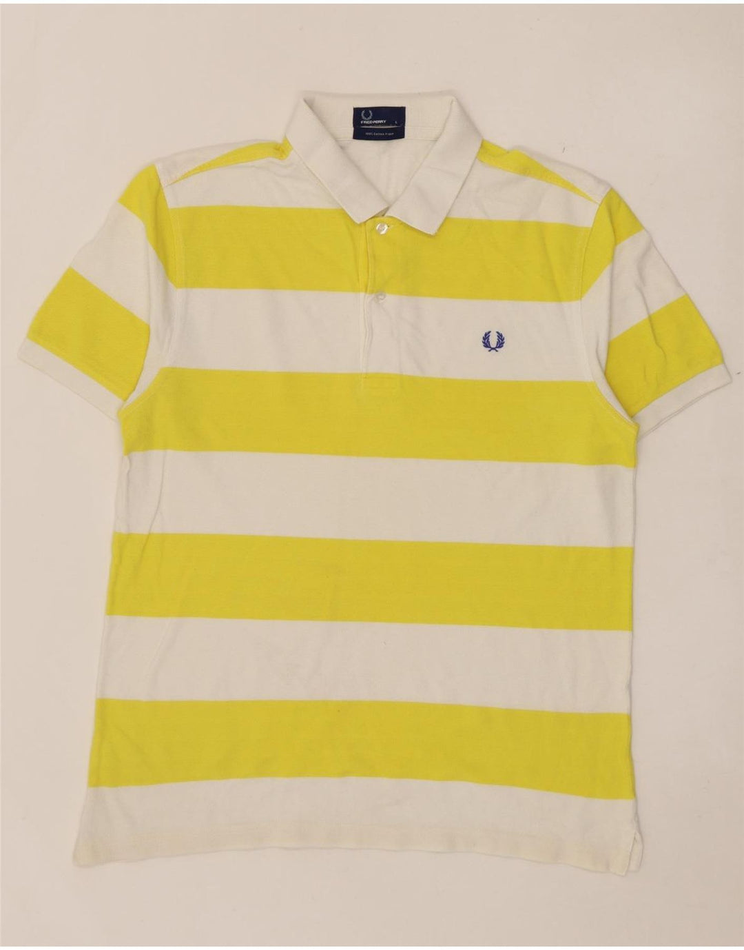 Fred Perry Polo Homme Grand Coton Rayé Jaune