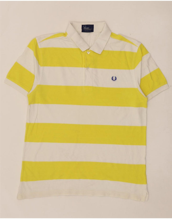 Fred Perry Polo Homme Grand Coton Rayé Jaune