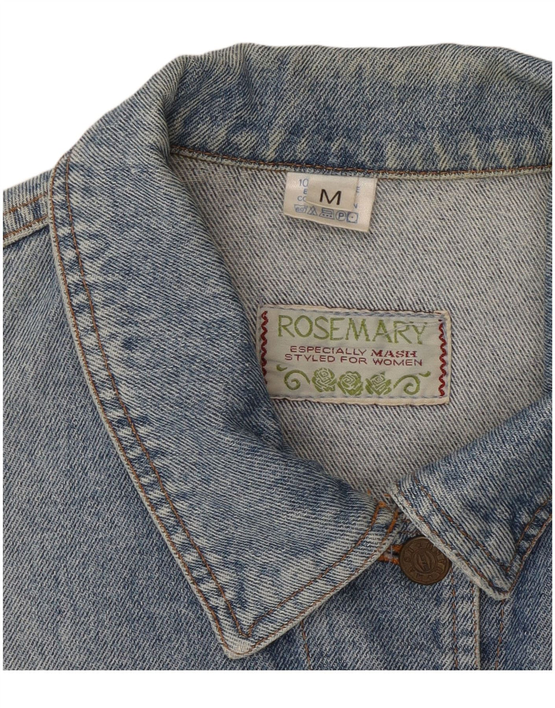 ROSEMARY Veste en jean courte pour femme UK 14 Coton bleu moyen