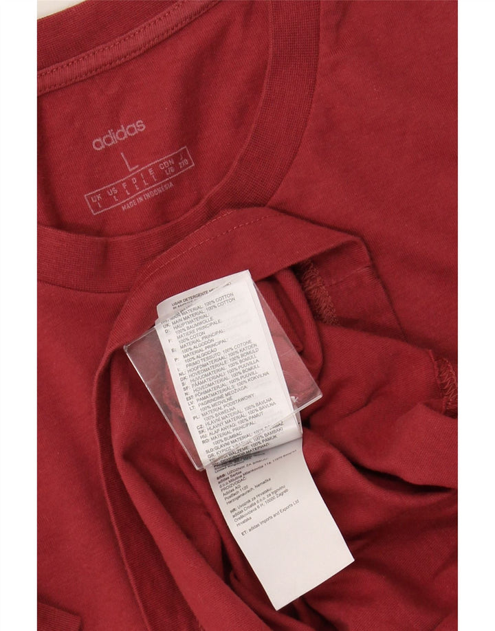 ADIDAS T-shirt graphique pour hommes, grand coton rouge