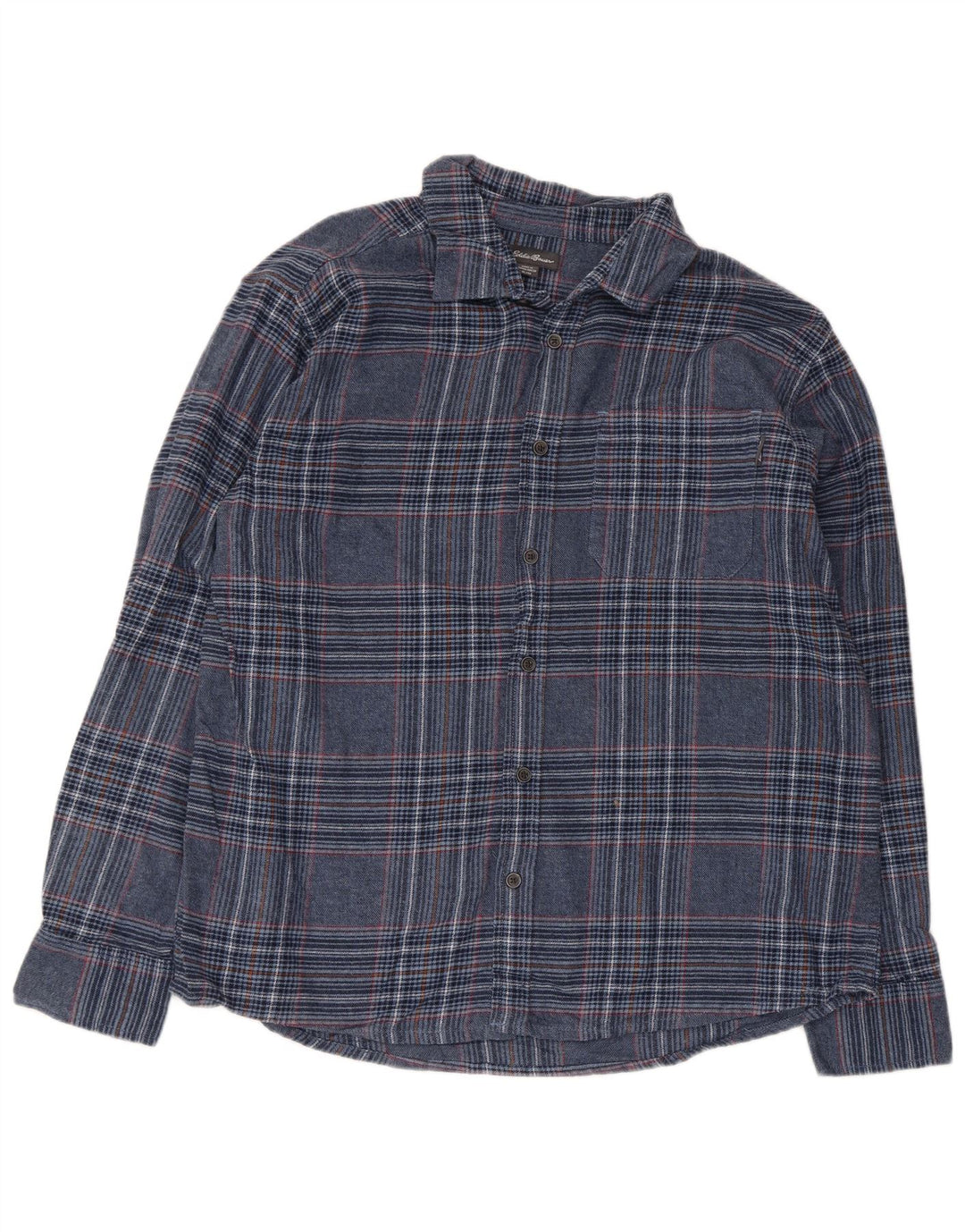 Eddie Bauer Chemise en flanelle pour homme XL en coton à carreaux bleus