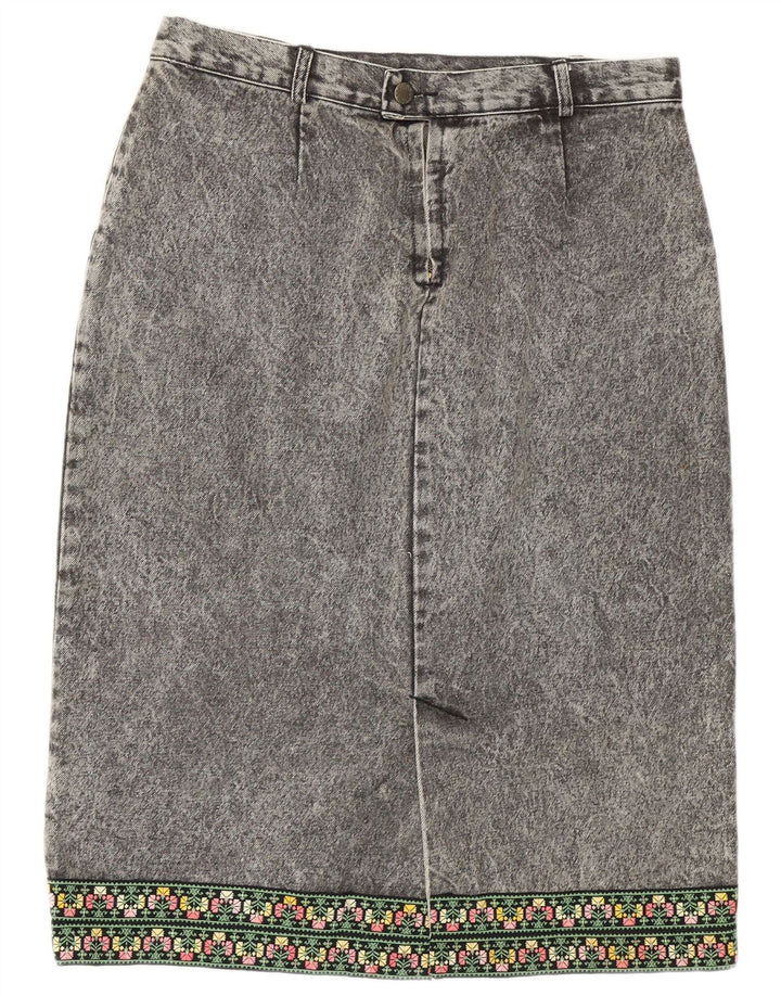 jupe en jean femme vintage W32 gris moyen
