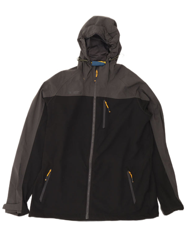 Mountain Warehouse Veste de pluie à capuche pour homme UK 42 XL Noir Colourblock