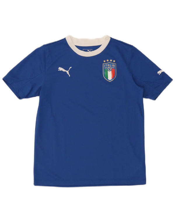 Puma T-Shirt Graphique Italia Garçon 13-14 Ans Bleu Polyester