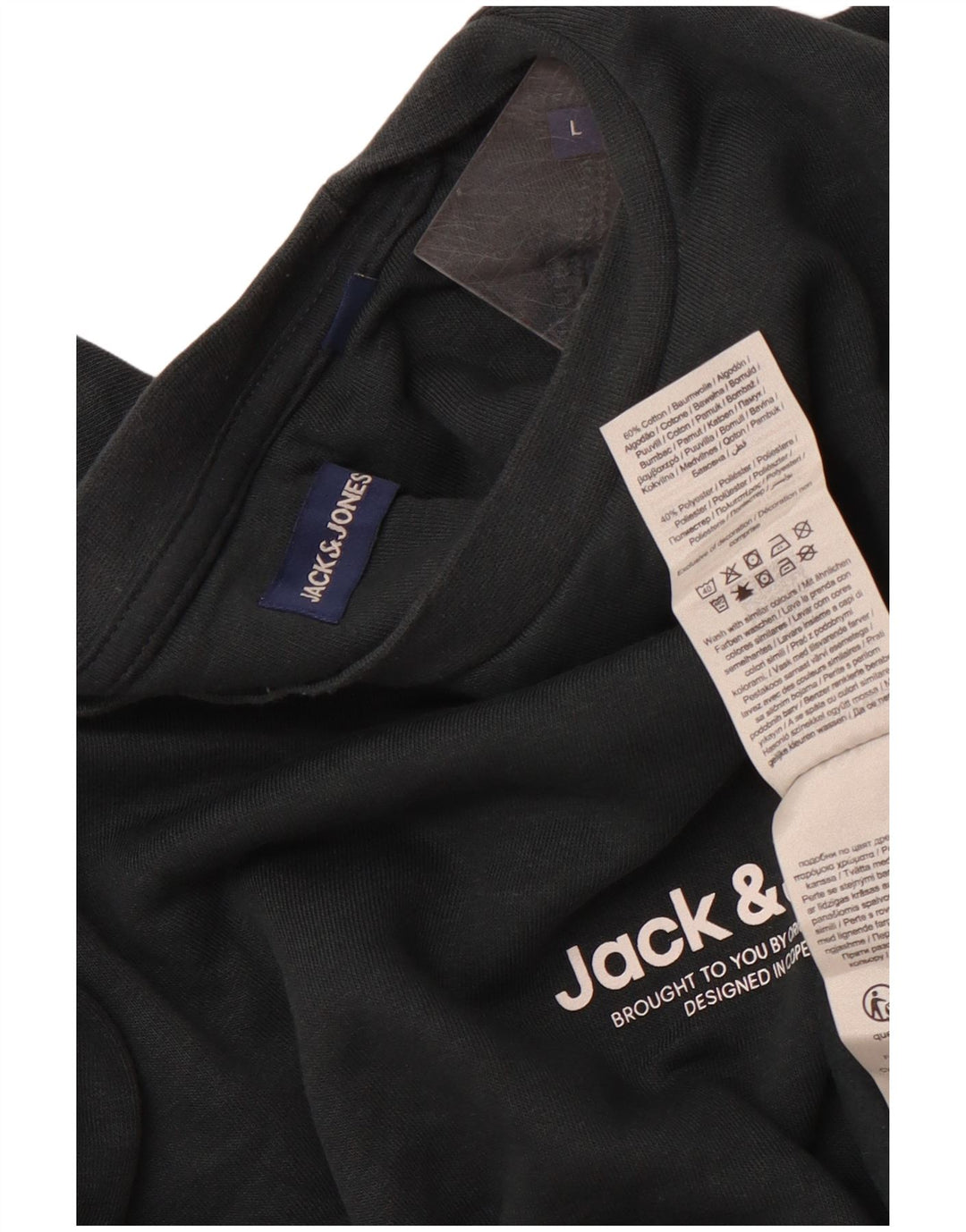 JACK & JONES Sweat-Shirt Homme Gris Large Coton