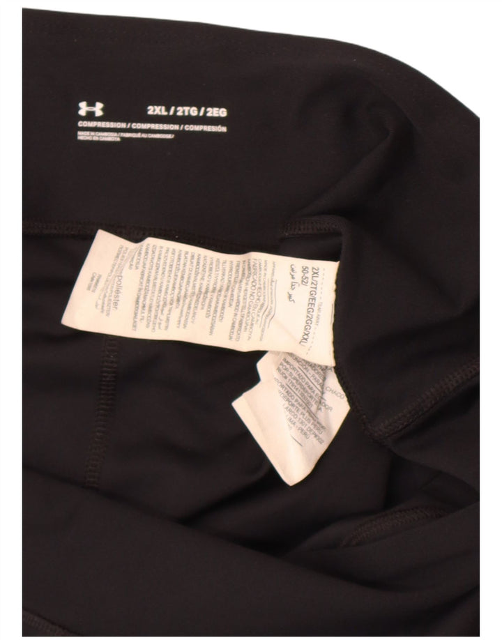 Under Armour Legging Capri Femme UK 20 2XL Noir Polyester