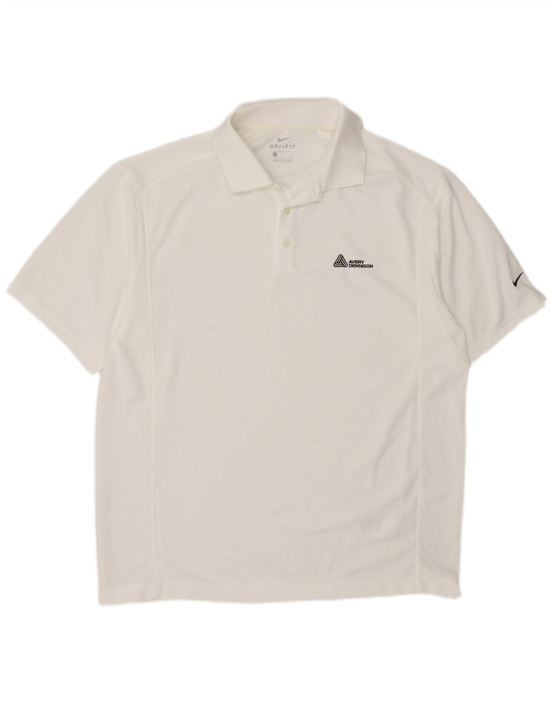 Nike Polo Dri Fit pour homme en polyester blanc Taille L