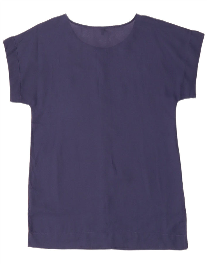 BENETTON Robe Tunique Femme UK 14 Bleu Marine Moyen