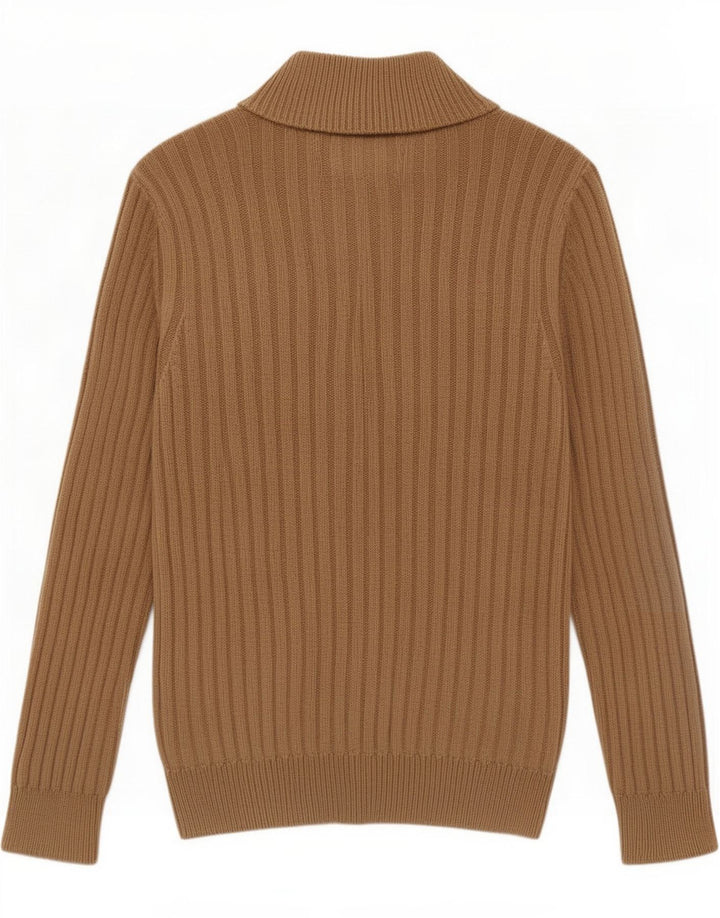 Gap Pull Col Zippé Homme Coton Beige Moyen