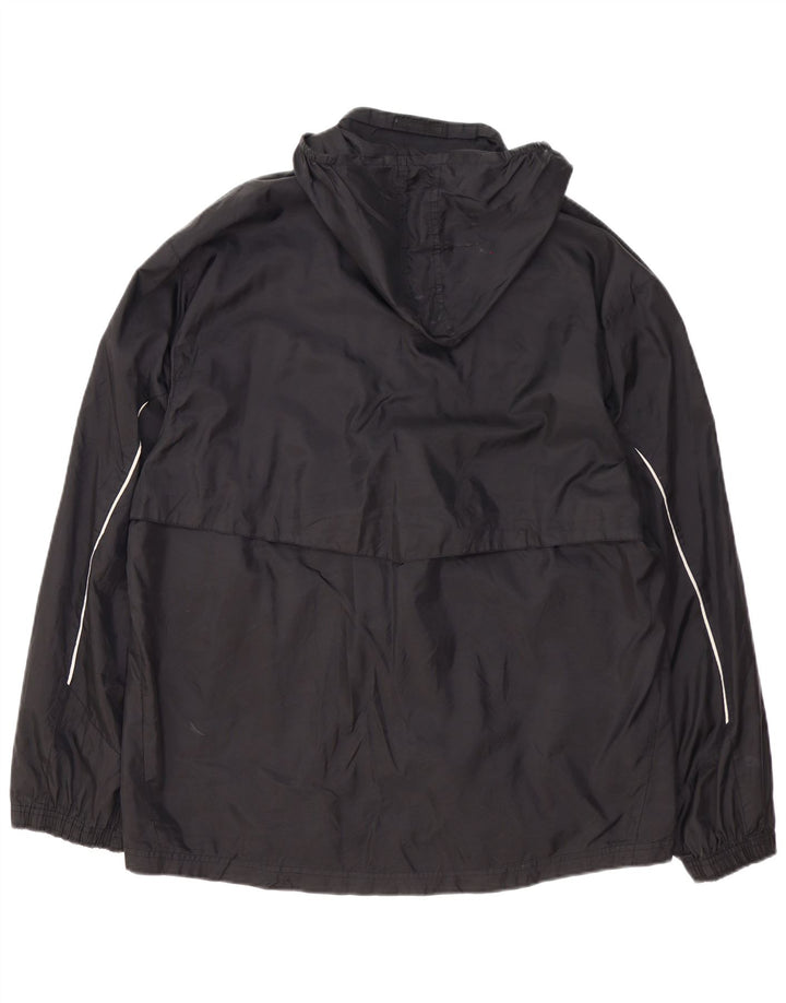 PUMA Veste de pluie à capuche pour homme UK 42 Large Noir Colorblock Polyamide