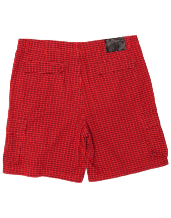 Converse Short Cargo Homme W38 XL Rouge à Carreaux Polyester