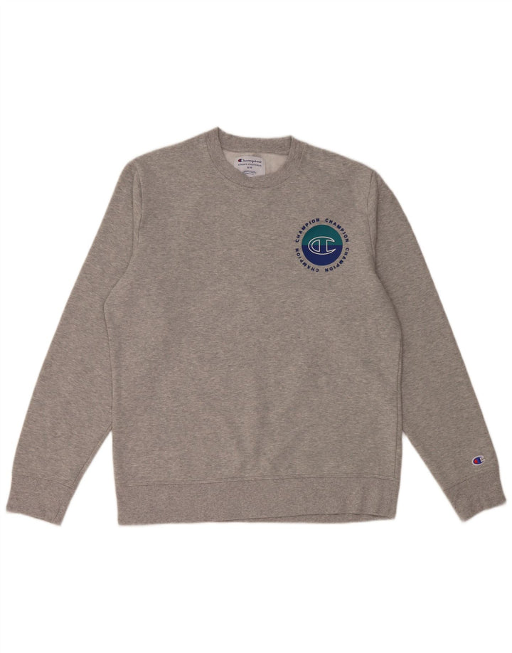 CHAMPION Sweat-Shirt Homme Gris Moyen Coton